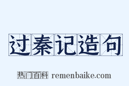过秦记造句是什么意思的图片